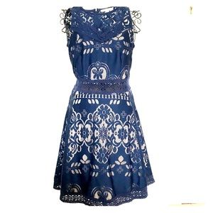 Navy lace dress